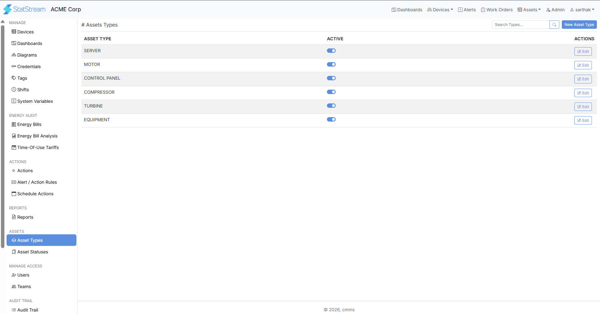 Create Asset Type
